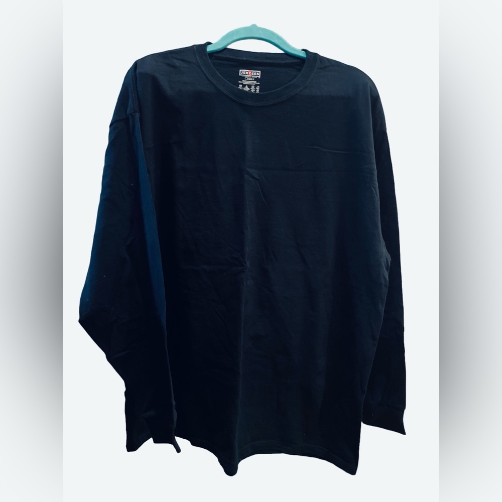 Jerzees Navy Blue Long Sleeve Size Large Tshirt